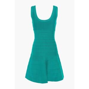 Herv� L�ger 'Flared Bandage' Green Mini Dress Size XS